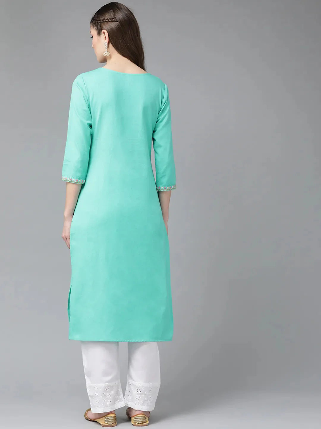 Blue Yoke Design Kurta