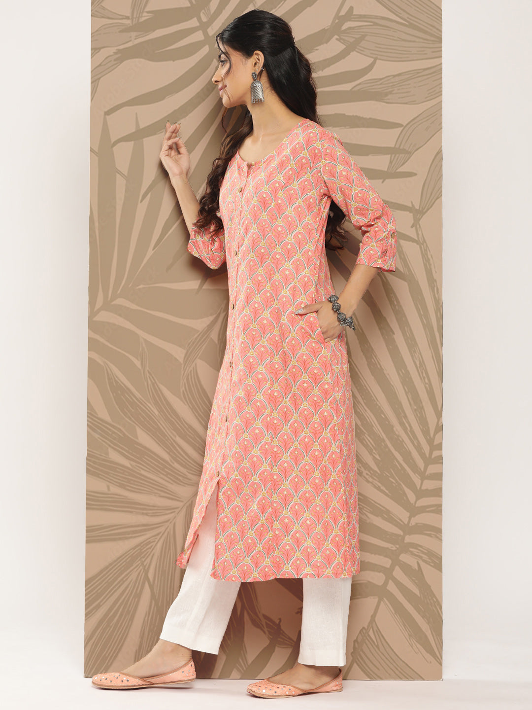 Ethnic Motifs Printed Kurta-Yufta Store-1272KURPCS