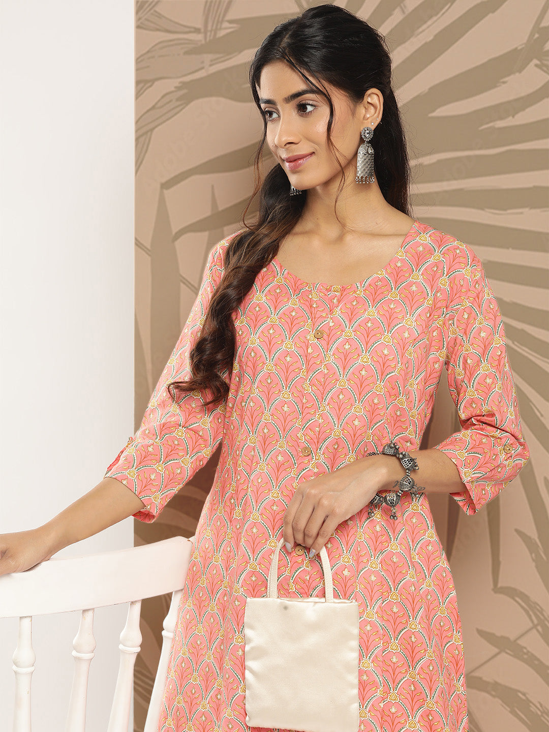 Ethnic Motifs Printed Kurta-Yufta Store-1272KURPCS