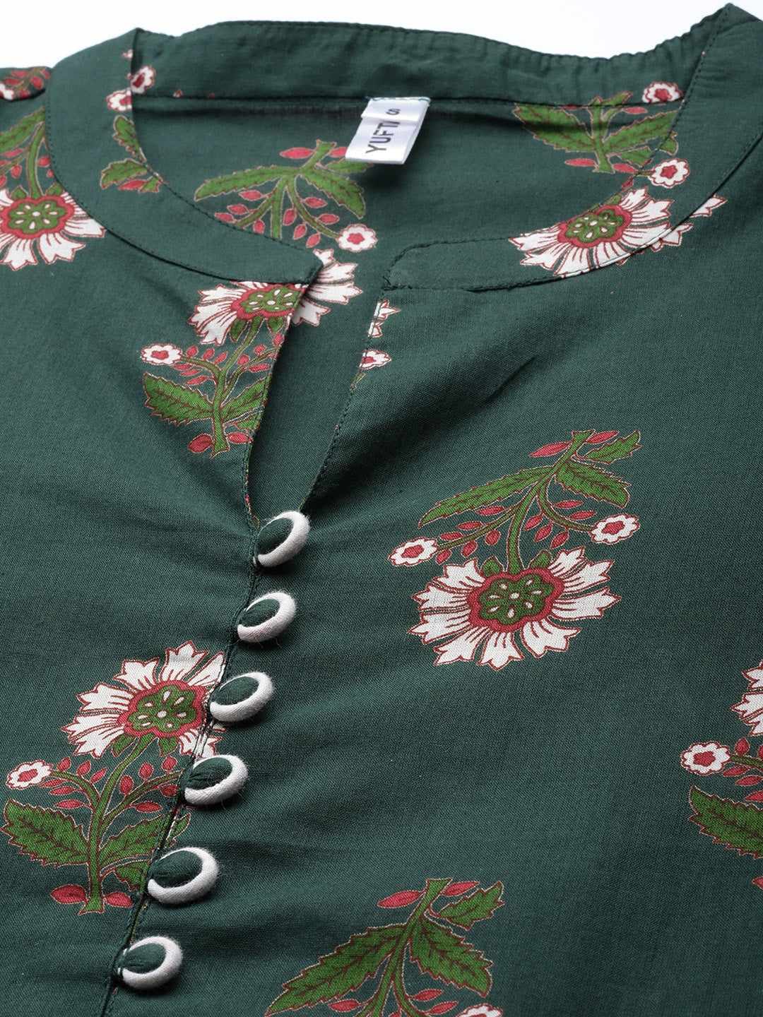 Green Floral Printed Top-Yufta Store-9650TOPGRXS