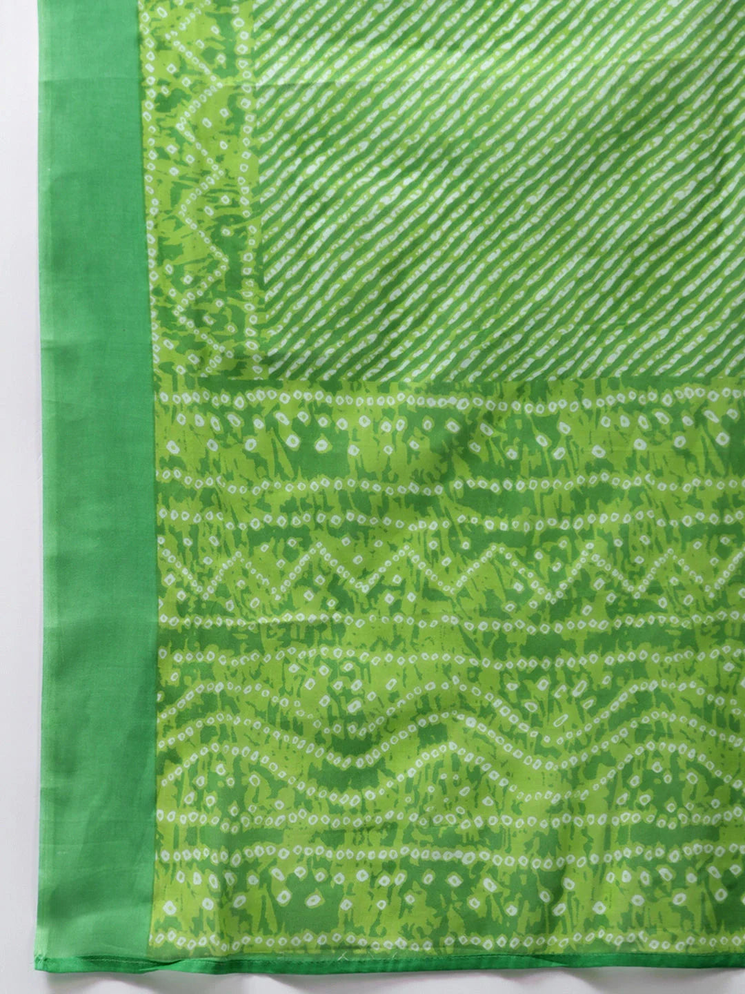 Green Printed Dupatta Set-Yufta Store-9817SKDGRS