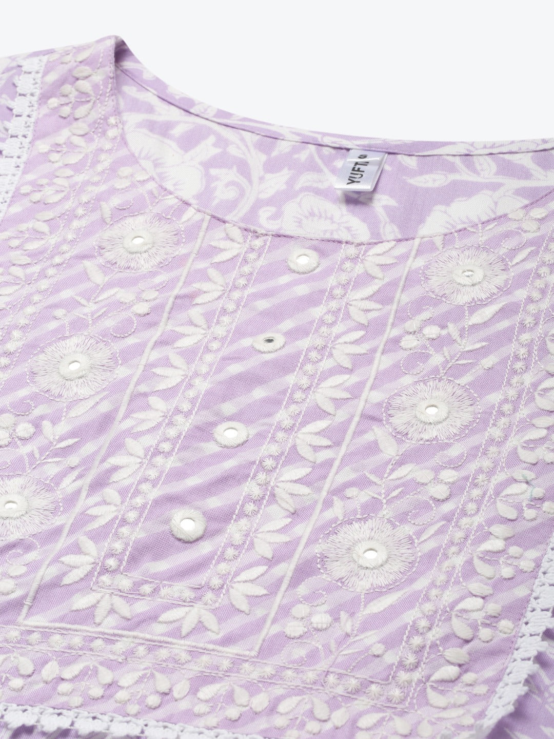 Lavender Embroidered Dress