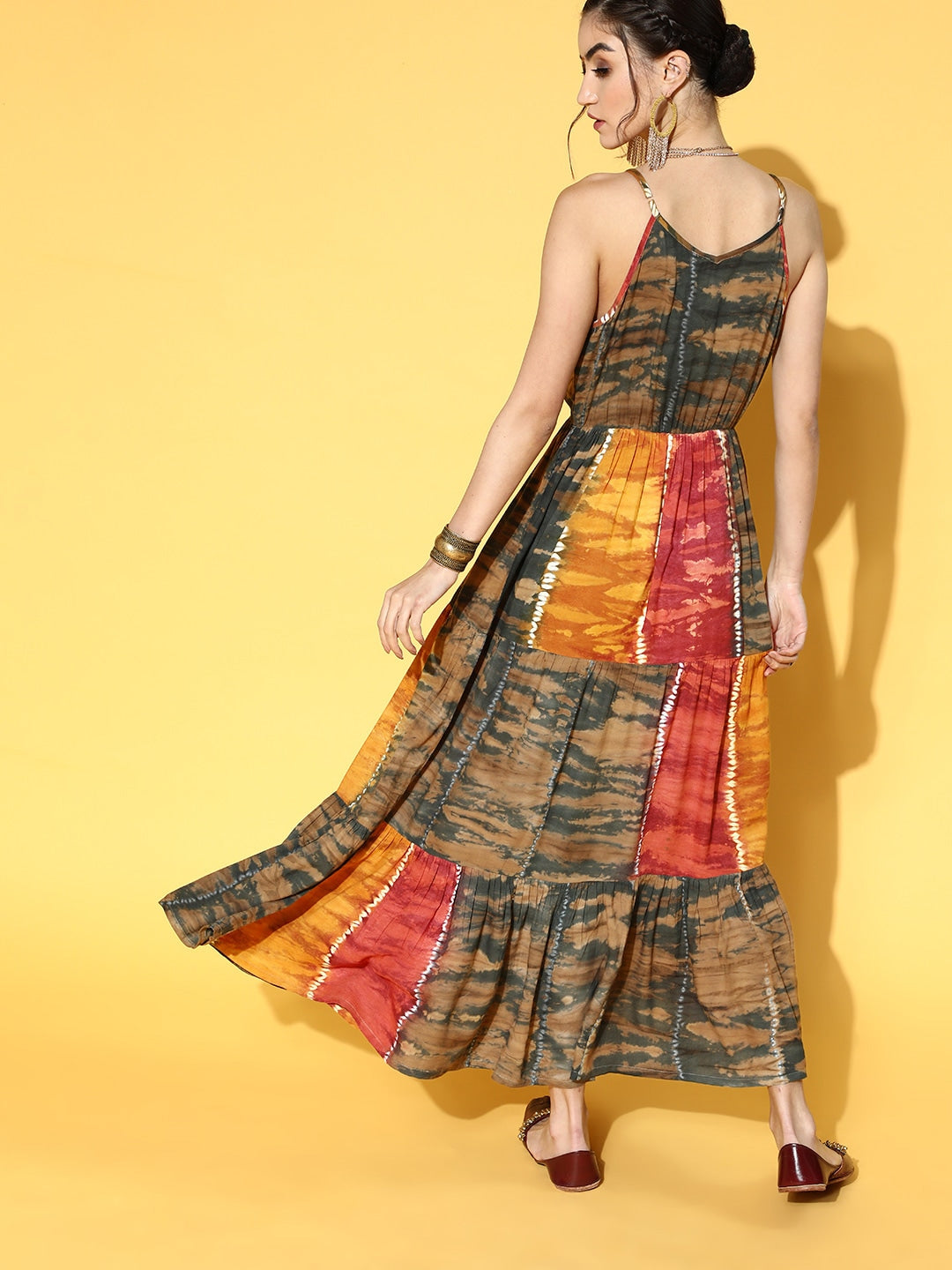 Mustard Tie and Dye Dress-Yufta Store-9415DRSMSS