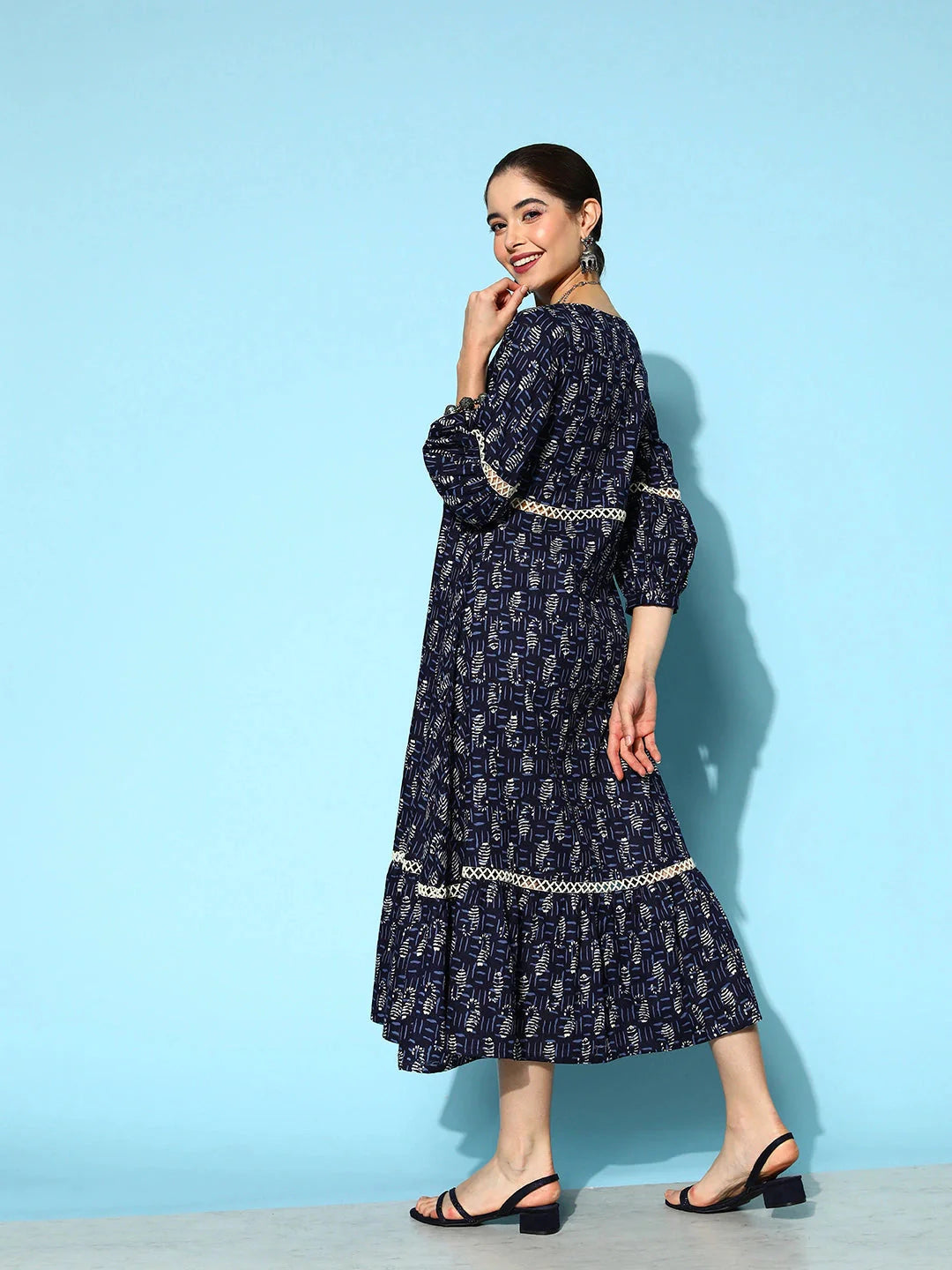 Navy Blue Ethnic Ethnic Dress