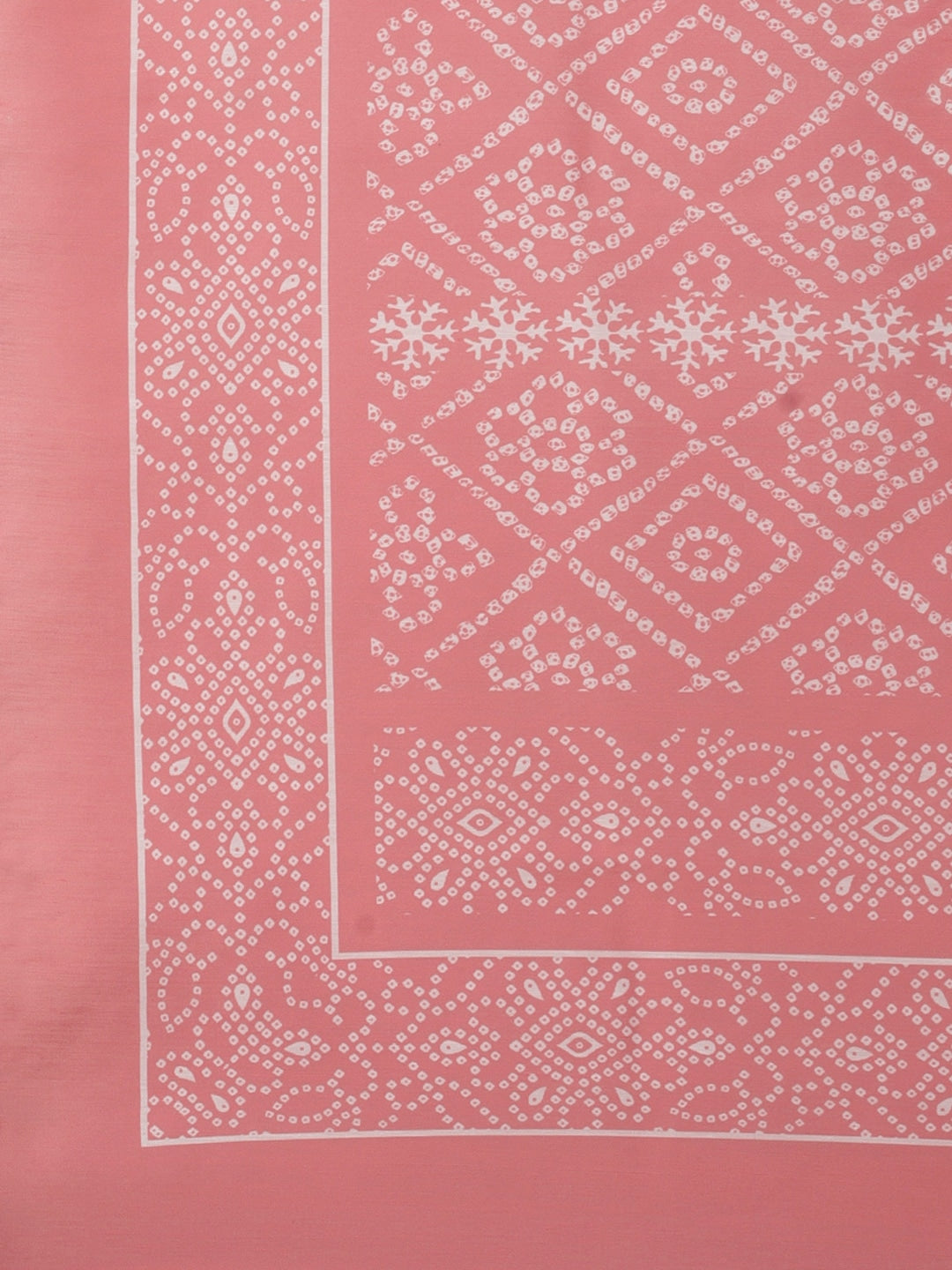 Pink Bandhani Printed Dupatta Set