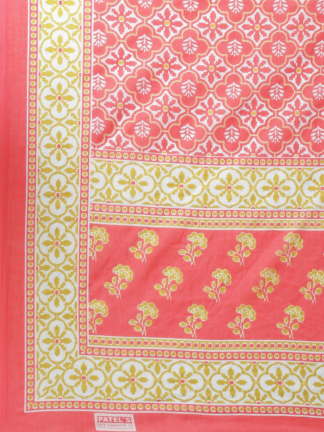 Pink Printed Cotton Dupatta Set-Yufta Store-4779SKDPKM