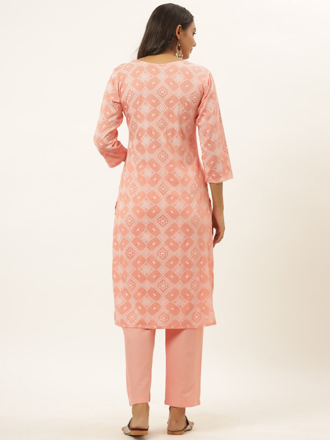 Pink Printed Kurta Set