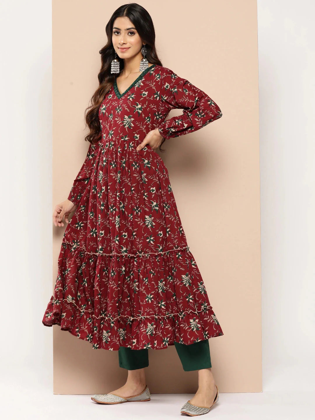 Printed Cotton Kurta Dupatta Set-Yufta Store-1143SKDMRS