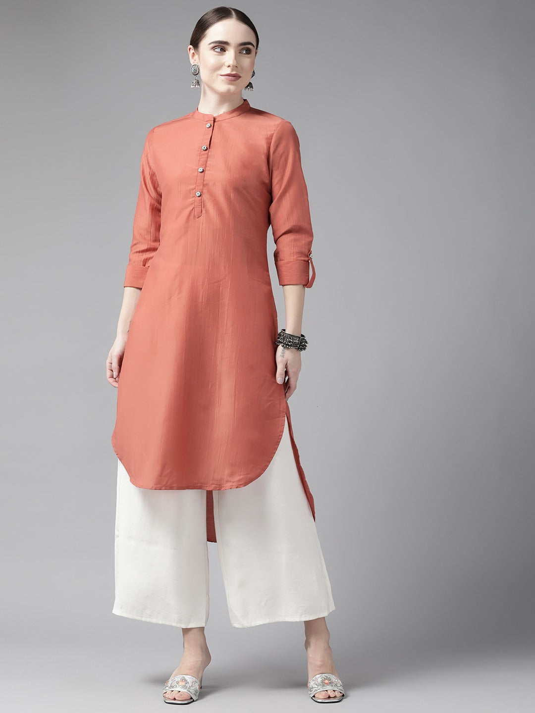 Rust Pathani Kurta-Yufta Store-9884KURRTS