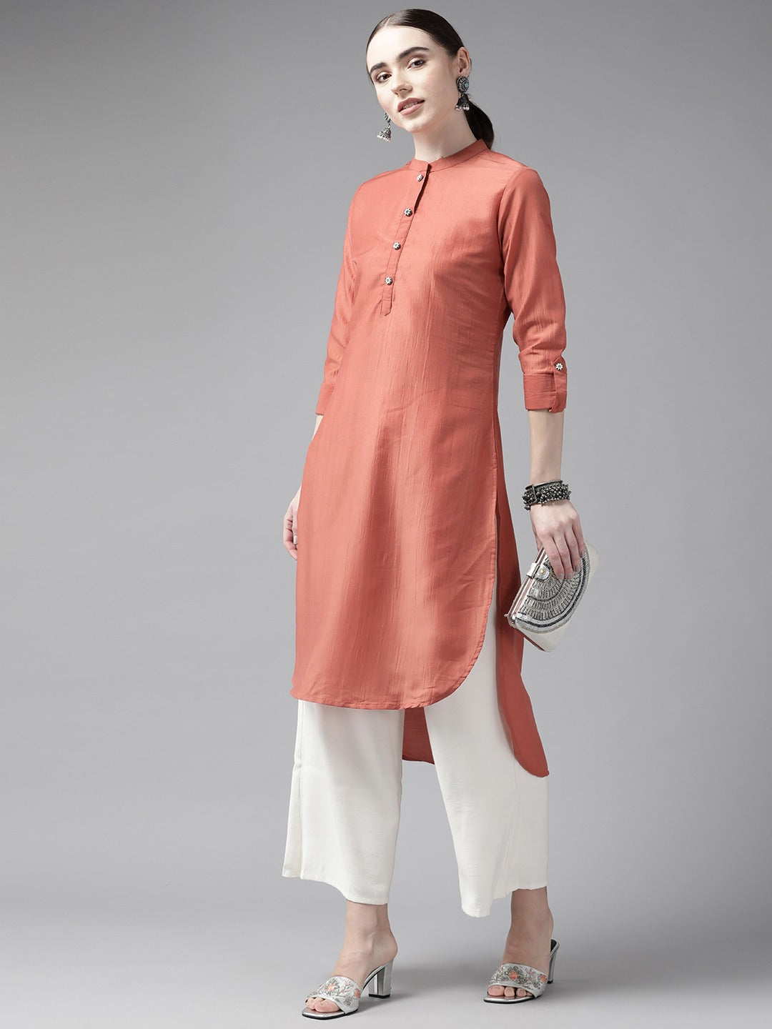 Rust Pathani Kurta-Yufta Store-9884KURRTS