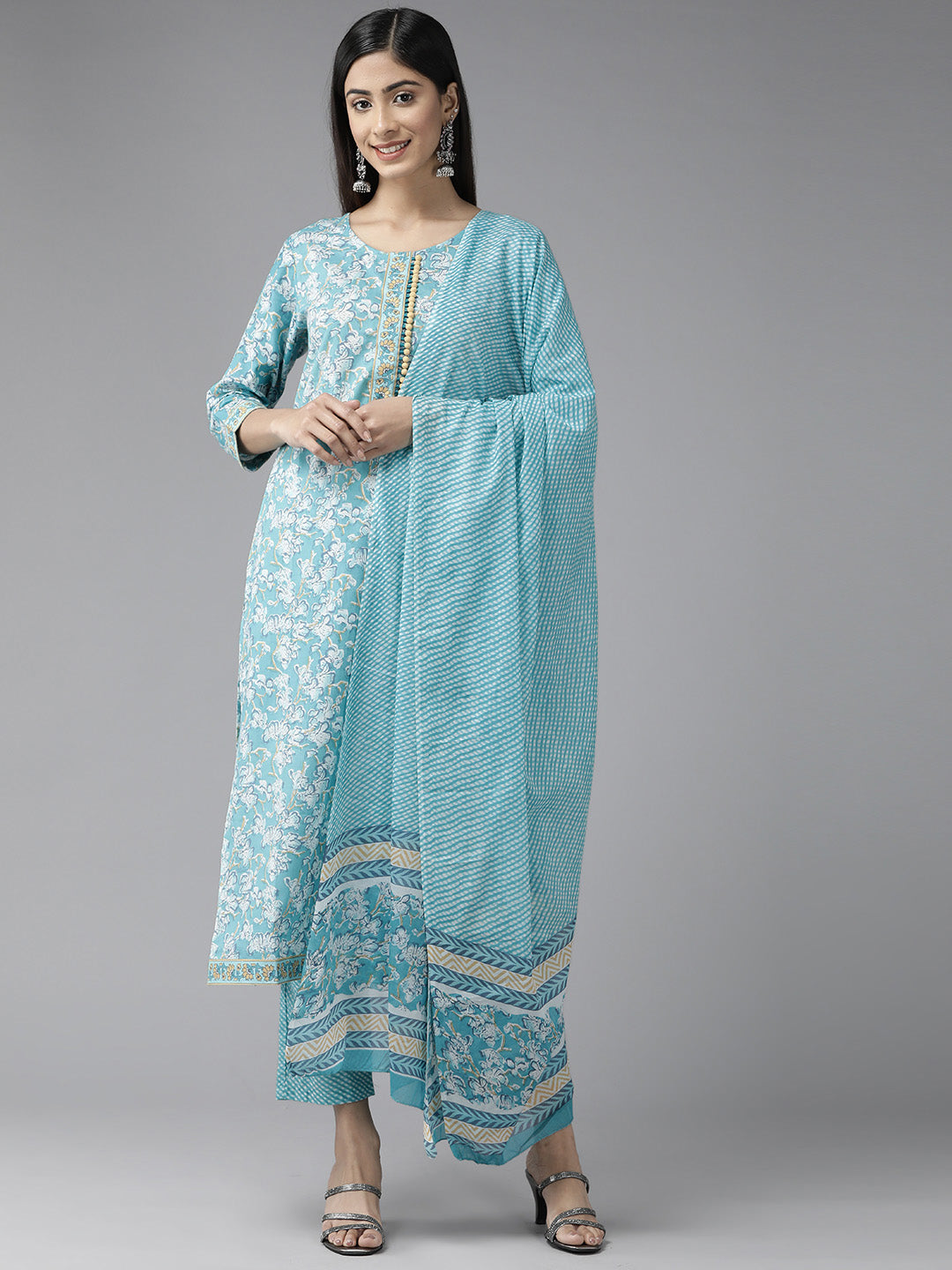 Printed Dupatta Set