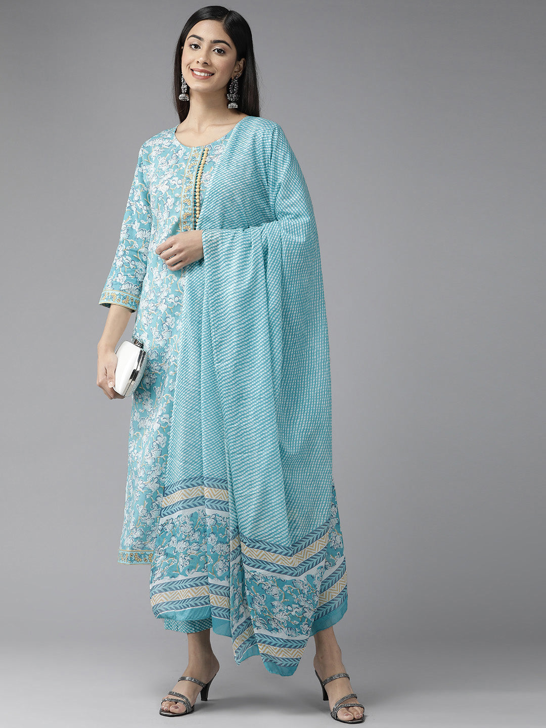 Printed Dupatta Set