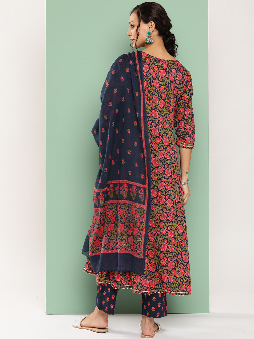 Gotta Patti Cotton Kurta Dupatta Set