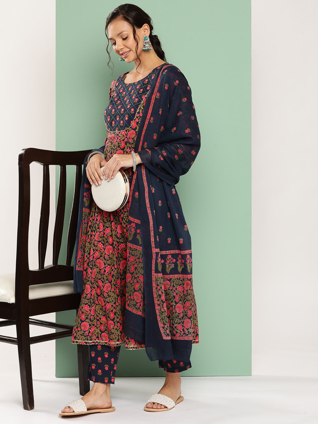 Gotta Patti Cotton Kurta Dupatta Set