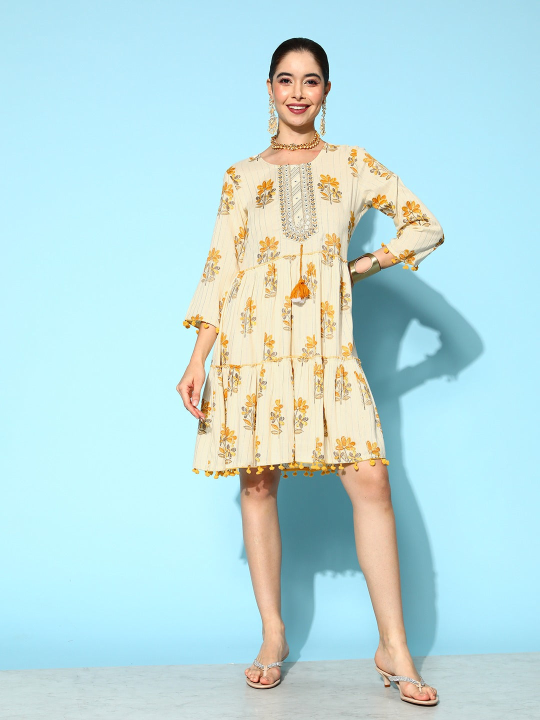 Yellow Floral Dress