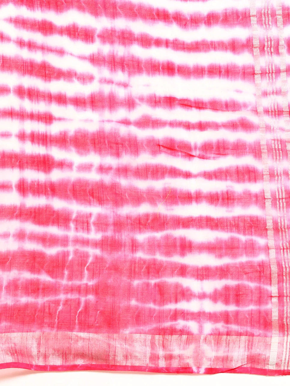Pink Tie Dye Pure Linen Saree