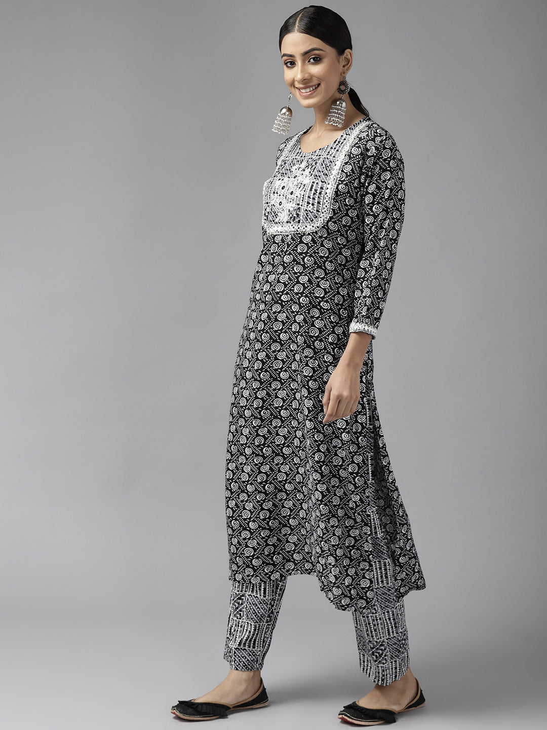 Black Printed Kurta Set Store