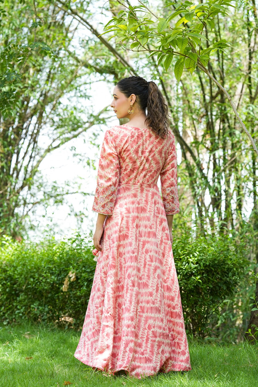 Peach Embroidered Dress